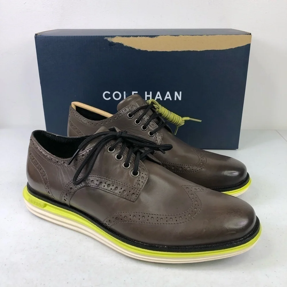 Cole Haan Original Grand Lux Wingtip Oxford Leather Shoes